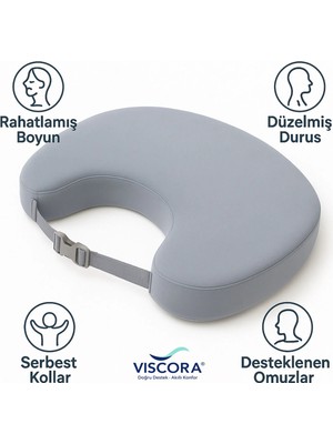 Viscora Ergonomik Okuma - Çalışma Minderi – Space Memory Foam – Bel & Boyun Destekli