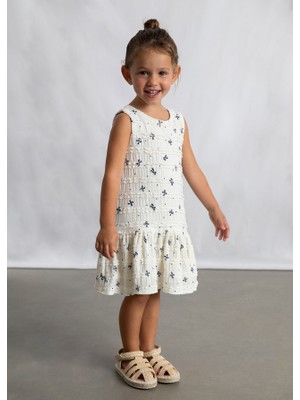 Mayoral 4-10 Yaş Arası Örme Elbise - Krem