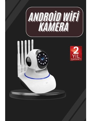 TeknoKapsül LED Aydınlatmalı 5 Antenli Motorlu 1080P Wifi Kamera Sensörlü