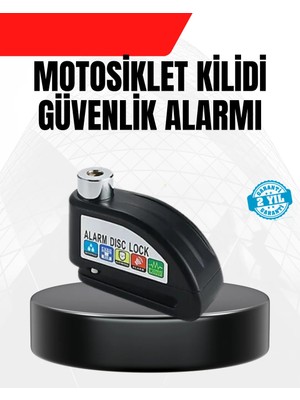 TeknoKapsül Alarm Disk Fren Kilidi Paslanmaz Çelik Motosiklet Scooter Bisiklet