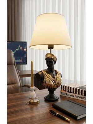 Mirsa Global Dekoratif Yunan Tanrısı Diana Model Abajur  Biblo