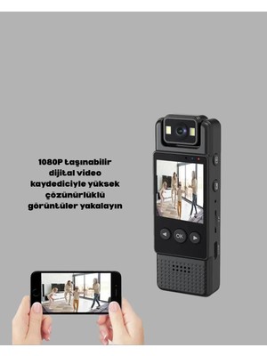 TeknoKapsül 180° Dönebilen Lensli 1080P Mini Kamera