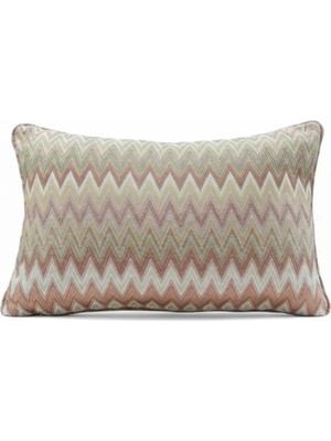 Zigzag Desenli Avangart Kırlent Kılıfı 35*50 Parlak Dokuma Kumaş Lüks Seri
