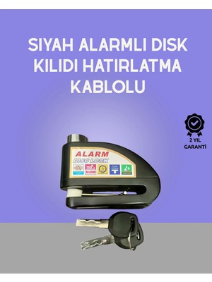 TeknoKapsül Yüksek Sesli 110DB Çelik Disk Kilidi Su Geçirmez