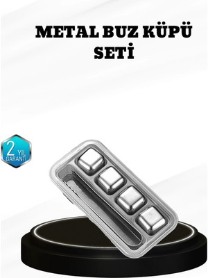 TeknoKapsül 304 Paslanmaz Çelik Buz Küpü Seti Sulandırmadan Soğutan Yeniden Kullanılabilir