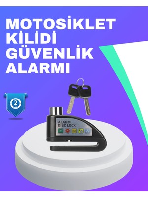 TeknoKapsül Su Geçirmez Alarm Disk Kilidi Motosiklet Scooter Bisiklet Güvenlik