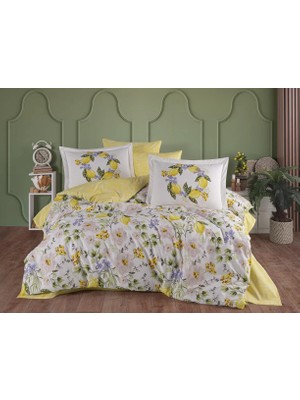Elma Shop Çift Kişilik Poplin Nev Lemonty Sarı