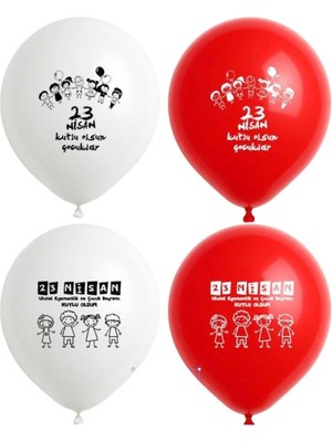 Rönesans Parti 23 Nisan Baskılı Balon 50 Adet