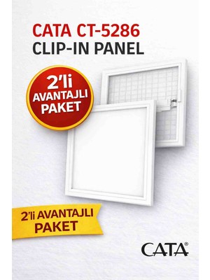 Cata CT-5286 2 Adet 30X30 Clipin 6500K Beyaz Işık 2000 Lümen Sıva Altı