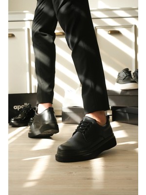 Uslucan Alışveriş KB-X16 Kuback Kömür Cilt Günlük Erkek Ayakkabı