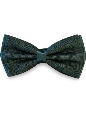 Sdnyazo Koyu Yeşil Siyah Noktalı Desenli Erkek Papyon