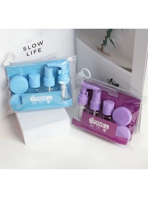 Twin Store 6 Parça Renkli Kapaklı Seyahat Için Boş Şişe Seti