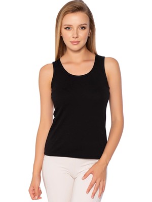 Gümüş 4066 12'li Kadın Likralı Geniş Askı Düz Biye Atlet