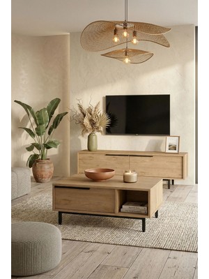 Robin Home Lidya Tv Ünitesi Orta Sehpa 2'li Set Sepet