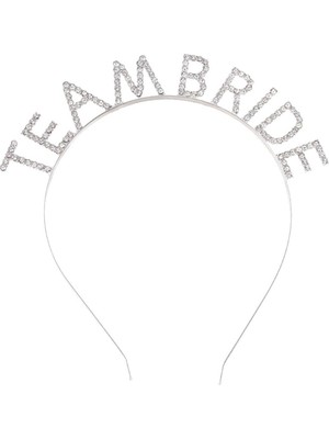 Twin Store Gümüş Kaplama Kristal Taşlı Team Bride Taç 16X17 cm