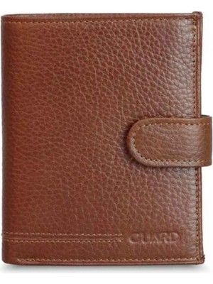 Derije Guard Çok Bölmeli Patlı Dikey Taba Deri Erkek Cüzdanı
