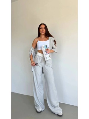 Luna Breeze Çizgili Bol Paça 2’li Takım