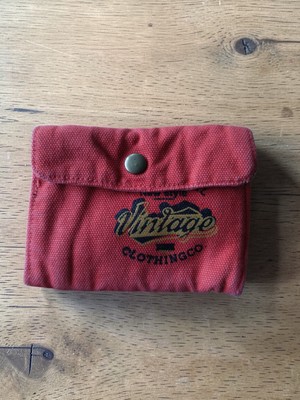 Old Cotton Kırmızı Çakra Serisi %100PAMUKVINTAGE Kırmızı Cüzdan