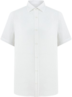 MUDO Keten Karışımlı Regular Fıt Gömlek