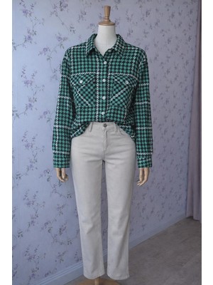 Aleksandrit Butik Yeşil Kareli Oduncu Mevsimlik Gömlek