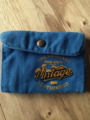 Old Cotton Mavi Çakra Serisi %100PAMUKVINTAGE Mavi Cüzdan