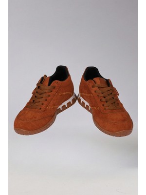 Victoria Shoes Esnek Tabanlı Bağcıklı Taba Sneaker