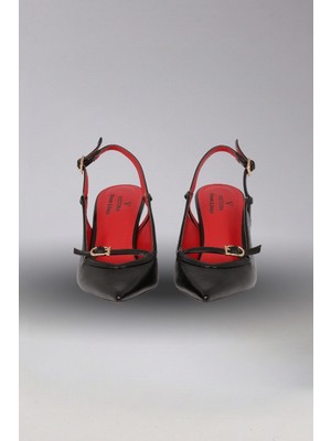 Victoria Shoes Toka Detaylı Arkası Açık Topuklu Ayakkabı
