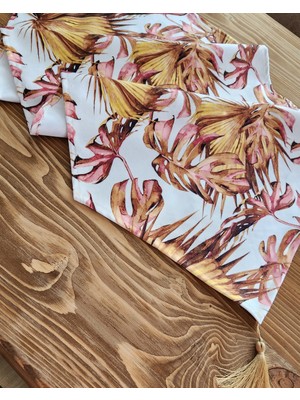 Ahmera Pembe Devetabanı Baskılı Runner 138*38 cm