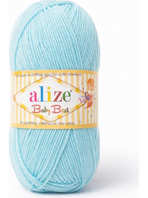 Alize Baby Best Örgü Ipi 5’li Set – Açık Mavi Nadir Renk | Yumuşak Bebek Ipi | Amigurumi, Battaniye ve Patik Için