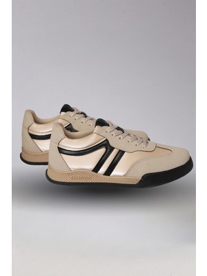 Victoria Shoes Süet Detaylı Bağcıklı Günlük Spor Ayakkabı