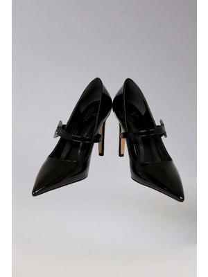 Victoria Shoes Siyah Rugan Mary Jane Formlu Abiye Ayakkabı