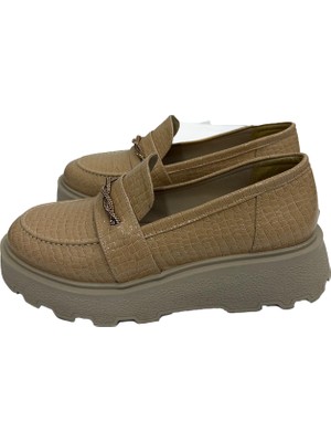 Victoria Shoes Bej Rugan Kroko