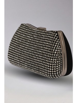 Victoria Shoes Silver Detaylı Taş Kaplama Sert Portföy