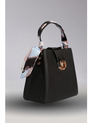 Victoria Shoes Gold Kilitli ve Fular Detaylı Omuz Çantası