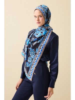 Imannoor Gül Sarmaşık Floş Viskon Şal 70 x 210