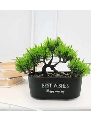 Lineva Best Wıshes Yazılı Doğal Taşlı Yapay Ağaç