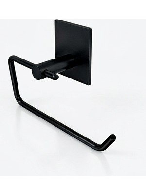 Enalburumtr Kendinden Yapışkanlı Siyah Tuvalet Kağıtlı Wc Kağıdı Askısı Banyo&tuvalet 304 Kalite Paslanmaz Çelik