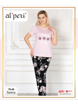 Alperi 78-48 Bayan Kısa Kollu Pijama Takım