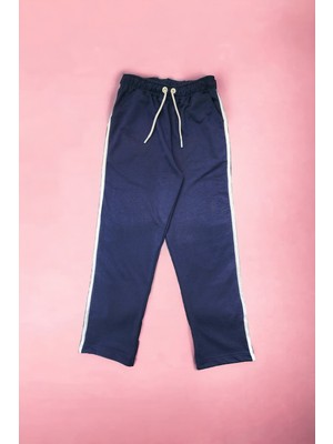 Ahmera Unisex Lacivert Cepli ve Çift Şeritli Eşofman Altı