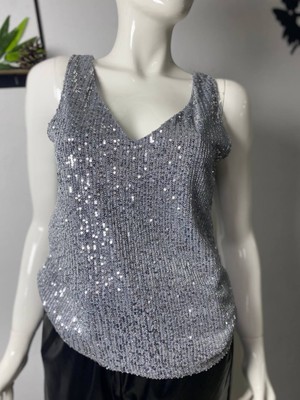 ANS Payet V Yaka Dökümlü Bluz