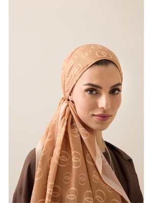Imannoor Zincir Logo Pamuk Floş Şal 70X210