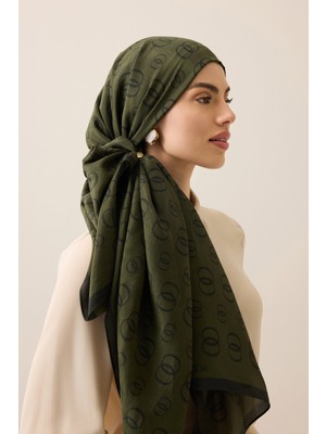 Imannoor Zincir Logo Pamuk Floş Şal 70X210