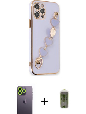 Cepte Toptan iPhone 12 Pro Max Nova Işık Prime - Siyah Joko Magic 5d Hayalet Cam + Yeşil Neon Fosforlu Kamera Lens