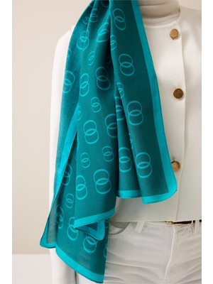 Imannoor Zincir Logo Pamuk Floş Şal 70X210