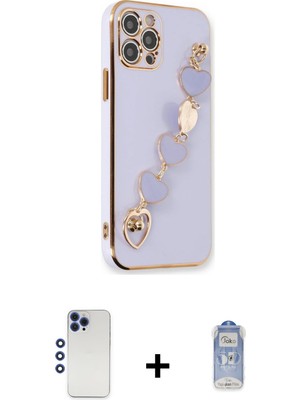 Cepte Toptan iPhone 12 Pro Max Nova Işık Prime - Siyah Joko Magic 5d Cam + Lacivert Shine Kamera Lens