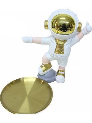 Astronot Servis Tabaklı Biblo