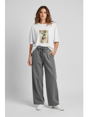 Ferz Beyaz Büyük Beden Kadın Tişort