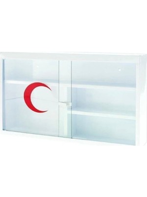 Aşkana Lüks Plastik Ecza Dolabı 45X30,DUVARA Monte ,ilk Yardım Dolabı Kapaklı Sağlık Dolabı