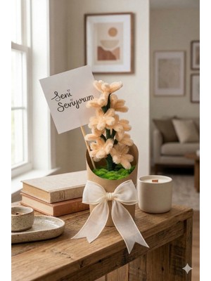 Şönil Çiçek Yavruağzı - Kraft Saks