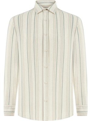 MUDO Çizgili Regular Fıt Gömlek